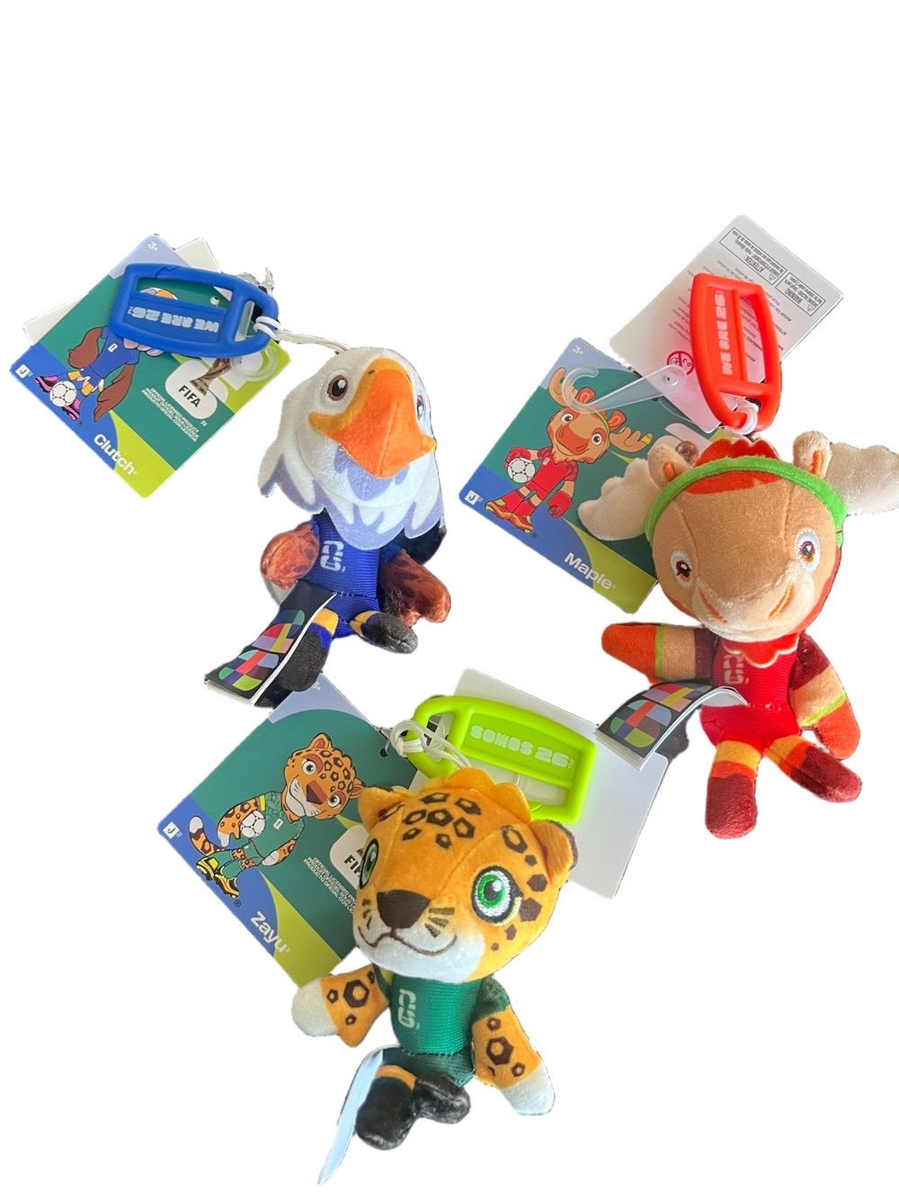 FIFA Mascot Plush Mascot Bag Clips - pick one